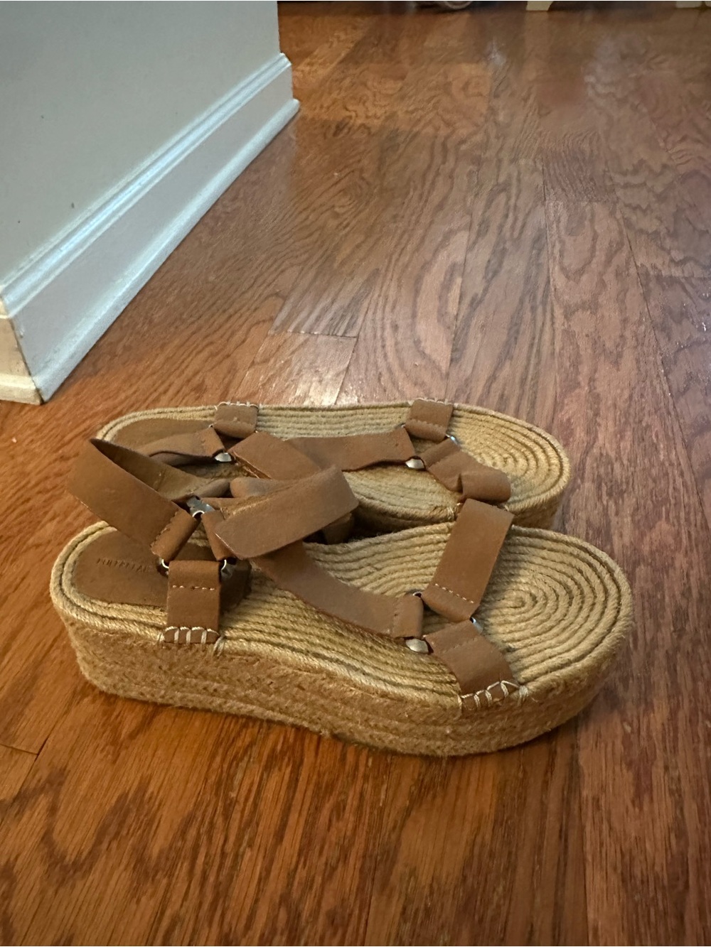 Pull&Bear Brown Espadrille Platform Sandals